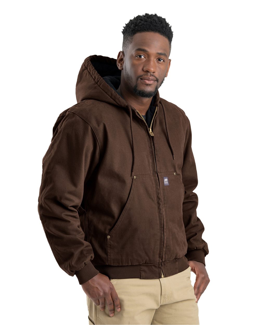 Berne Apparel HJ375: Men's Heartland Washed Cotton Duck Hooded Jacket