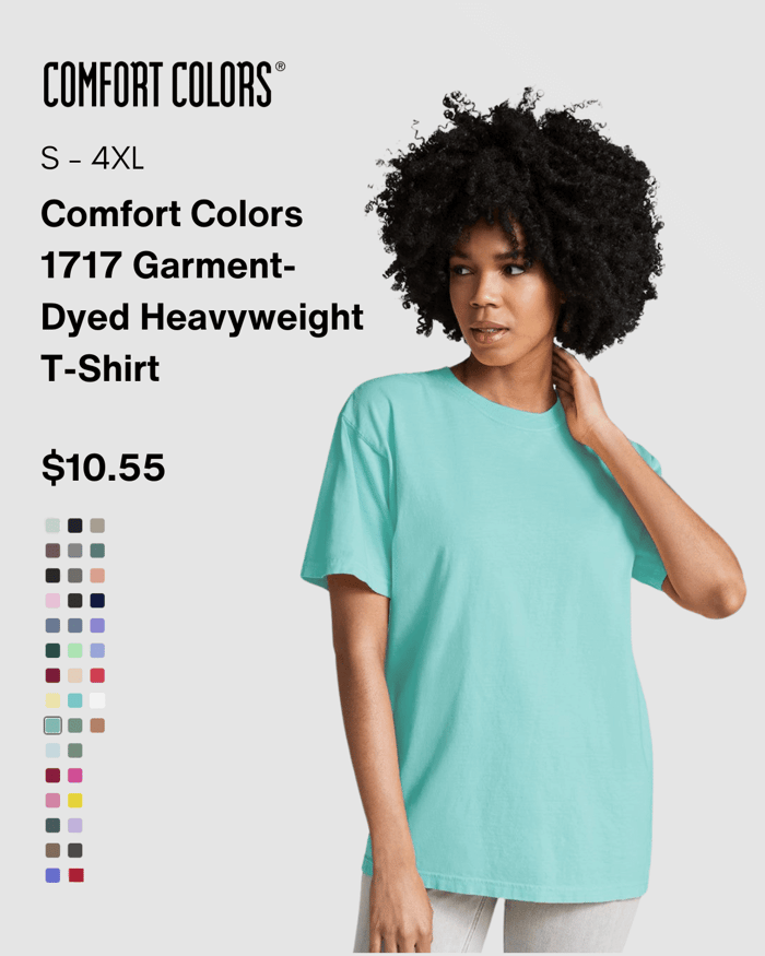 Comfort Colors 1717 Garment-Dyed Heavyweight T-Shirt