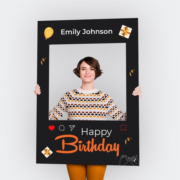 Custom printed event selfie frame