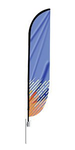 Custom teardrop advertising flag