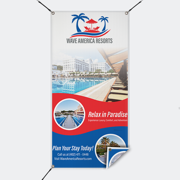 Heavy duty custom double sided banner