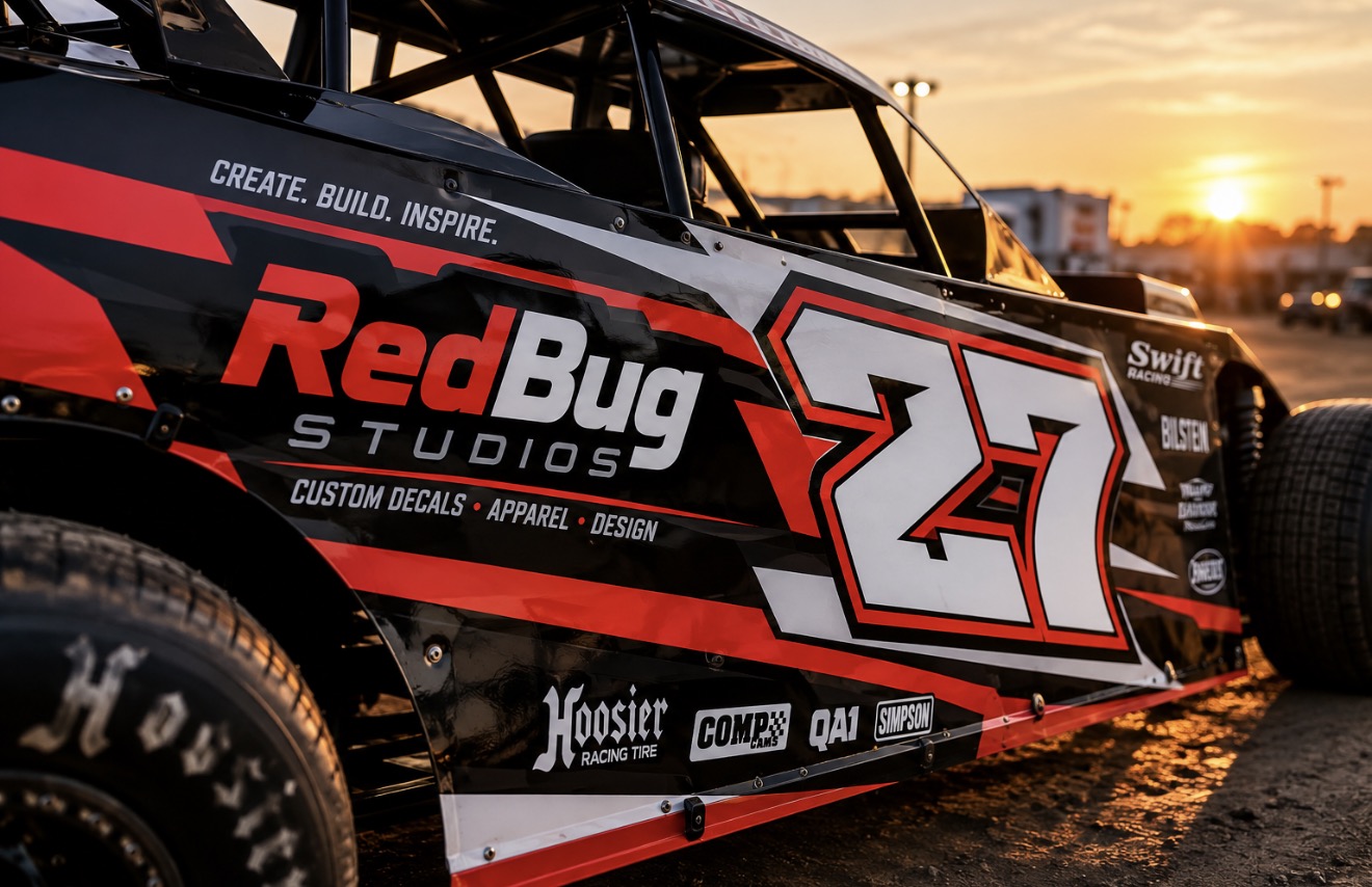 Custom race car and motorsport decals by RedBug Studios