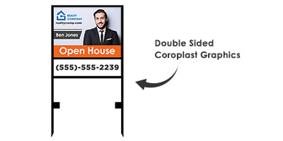 Steel property sign frame