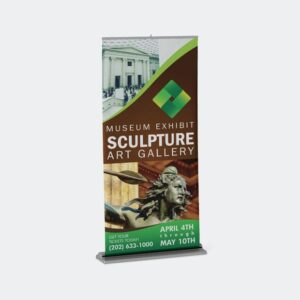 Custom retractable banner stand