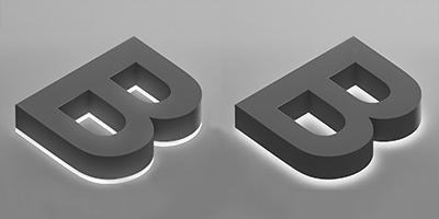 Reverse lit channel letters