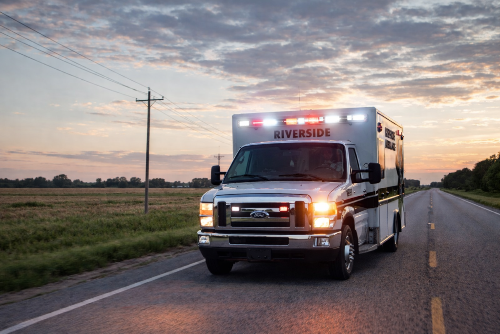 Riverside Ambulance website designed by RedBug Studios