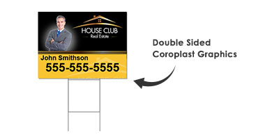 Yard sign with H-stake