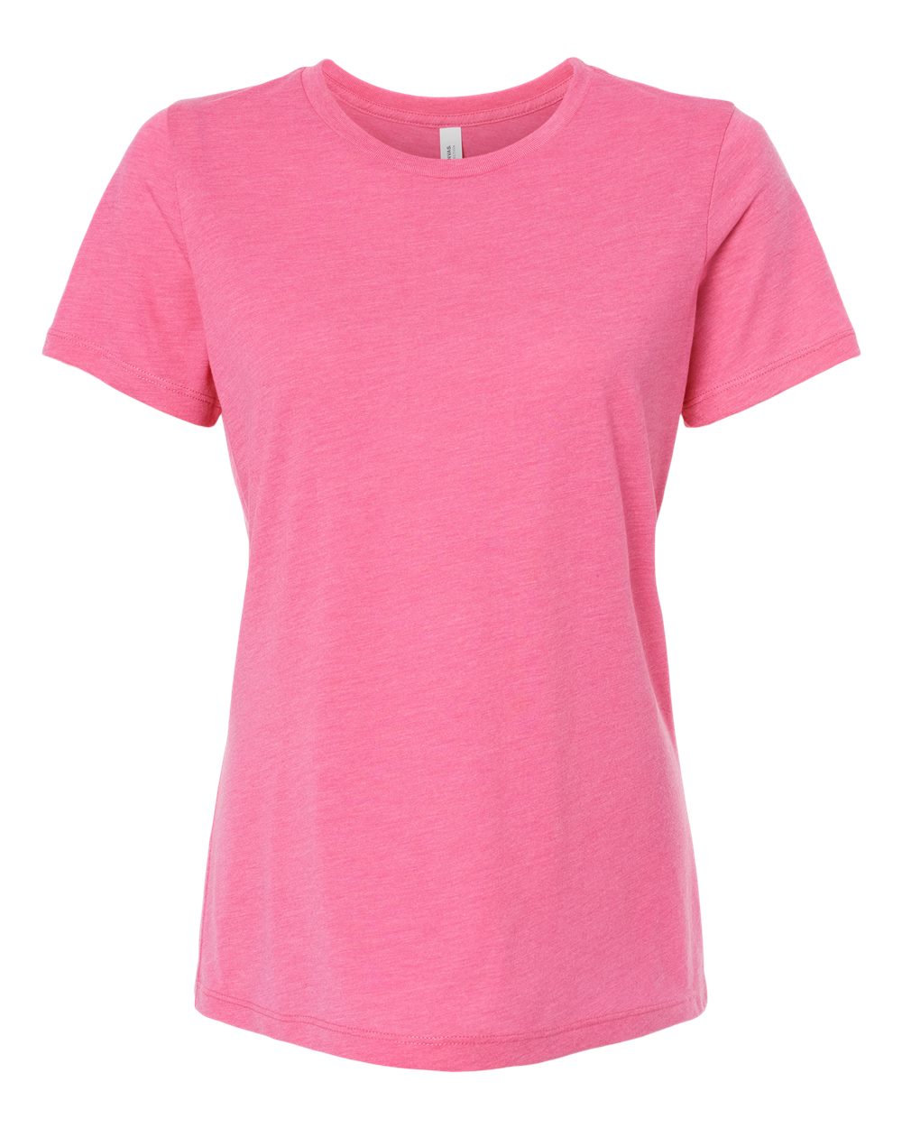 BELLA + CANVAS 6413 | Women’s Relaxed Fit Triblend Tee Charity Pink Triblend Front
