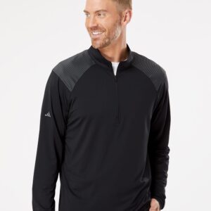 Adidas A520 | Men's Ultimate365 Lightweight Shoulder Stripe Quarter-Zip Pullover Style