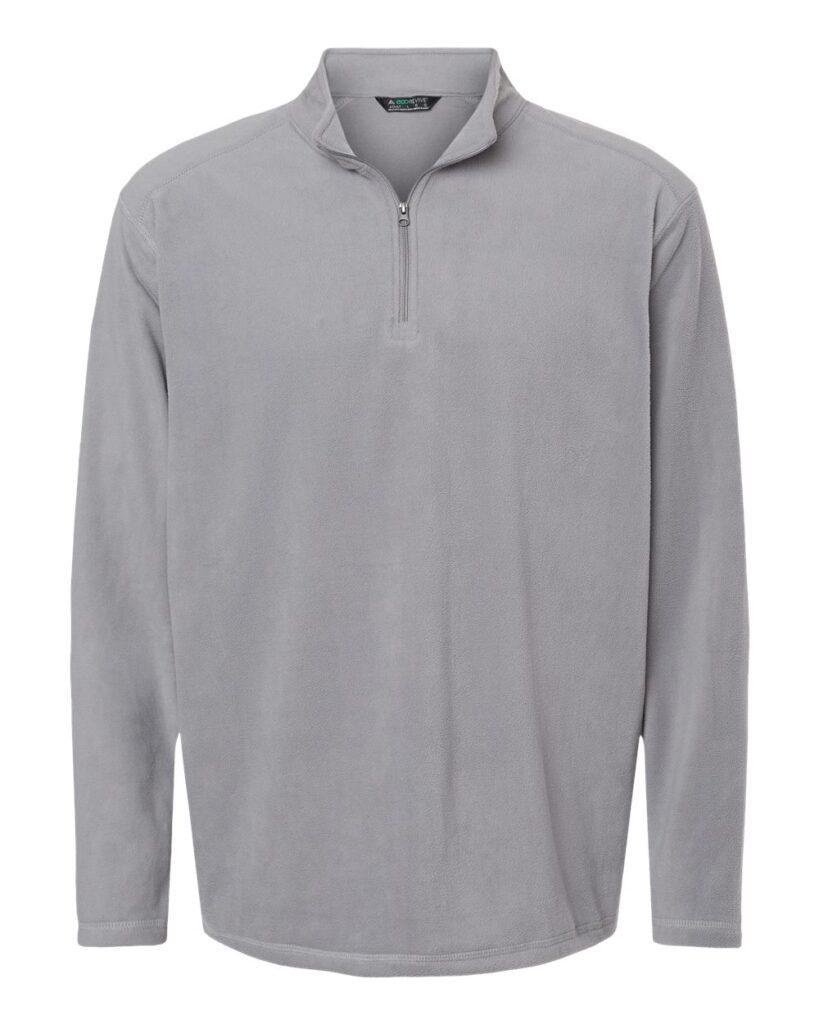Augusta Sportswear 6863 | Unisex Eco Revive™ Micro-Lite Fleece Quarter-Zip Pullover Athletic Grey Front
