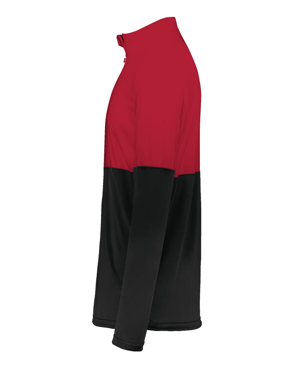 Holloway 223600 | Youth Momentum Team Quarter-Zip Pullover Black/ Scarlet DirectSide