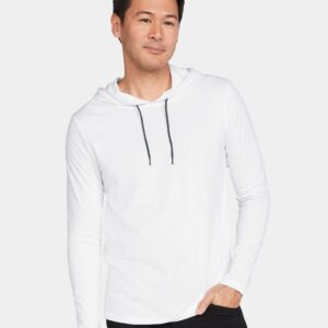Gildan 987 Unisex Softstyle® Lightweight Hooded Long Sleeve T-Shirt