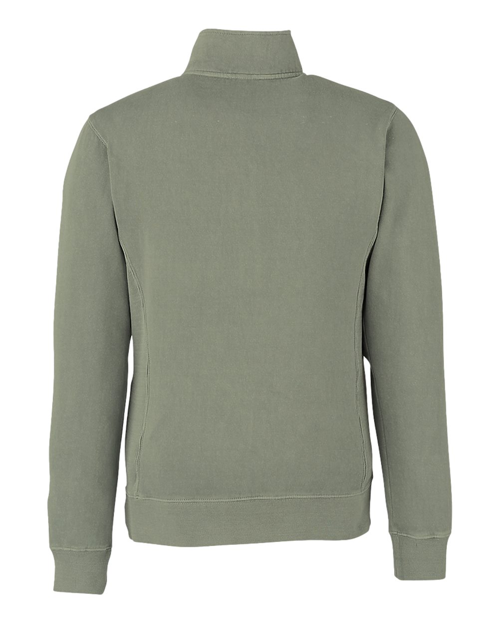 J. America 8732 | Unisex Pigment-Dyed Fleece Quarter-Zip Pullover Spruce Back