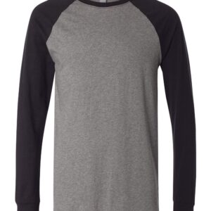 BELLA + CANVAS 3000 | Men's Long Sleeve Jersey Baseball Tee Style