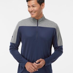 Adidas A552 | Men's Ultimate365 Lightweight Colorblocked Quarter-Zip Pullover Style