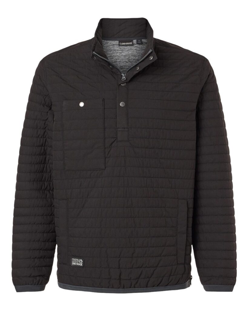 DRI DUCK 5303 | Men's Keystone Quilted Pullover Black Front