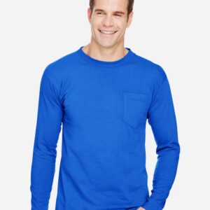 Bayside 3055 | Unisex Union-Made Long Sleeve Pocket T-Shirt Style