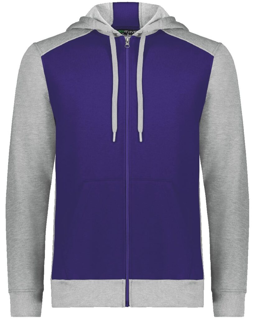 Augusta Sportswear 6899 | Unisex Eco Revive™ Three-Season Triblend Fleece Full-Zip Hooded Sweatshirt Style