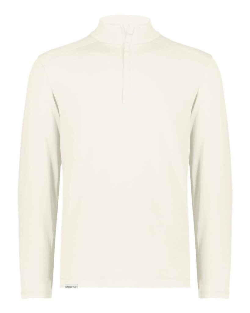 Holloway 223553 | Unisex Eco Revive™ Ventura Soft Knit Quarter-Zip Pullover Birch Front
