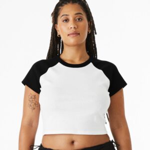 BELLA + CANVAS 1201 | Women's Micro Rib Raglan Baby Tee Style