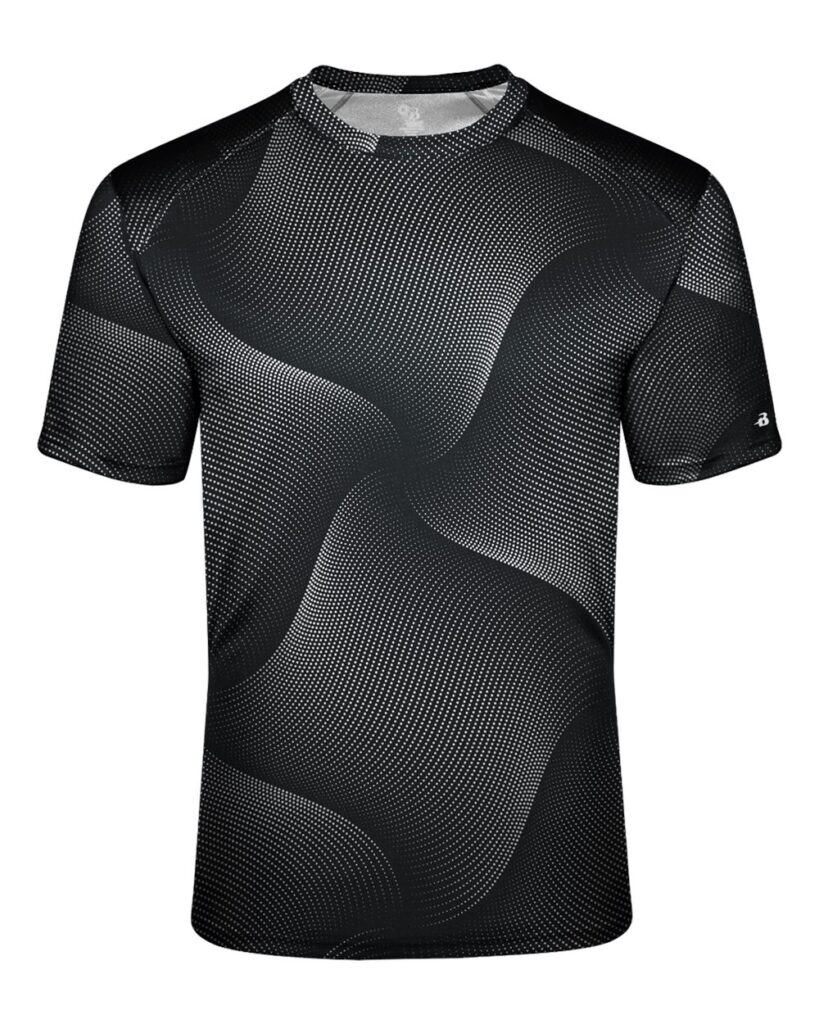Badger 4213 | Unisex Warp T-Shirt Black Front