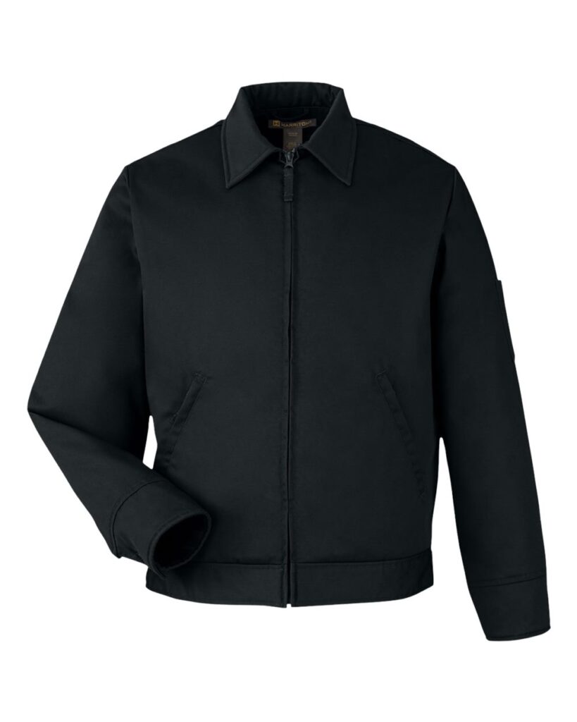 Harriton M721T | Unisex Tall ClimaBloc® Station Jacket Black Front