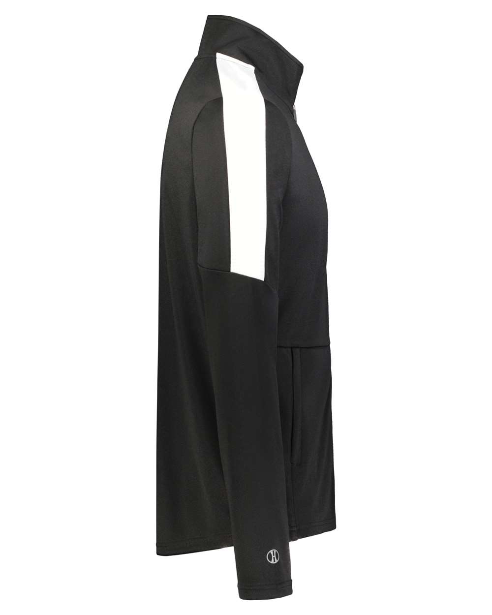 Holloway 223530T | Men's Tall Crosstown Jacket Black/ White DirectSide