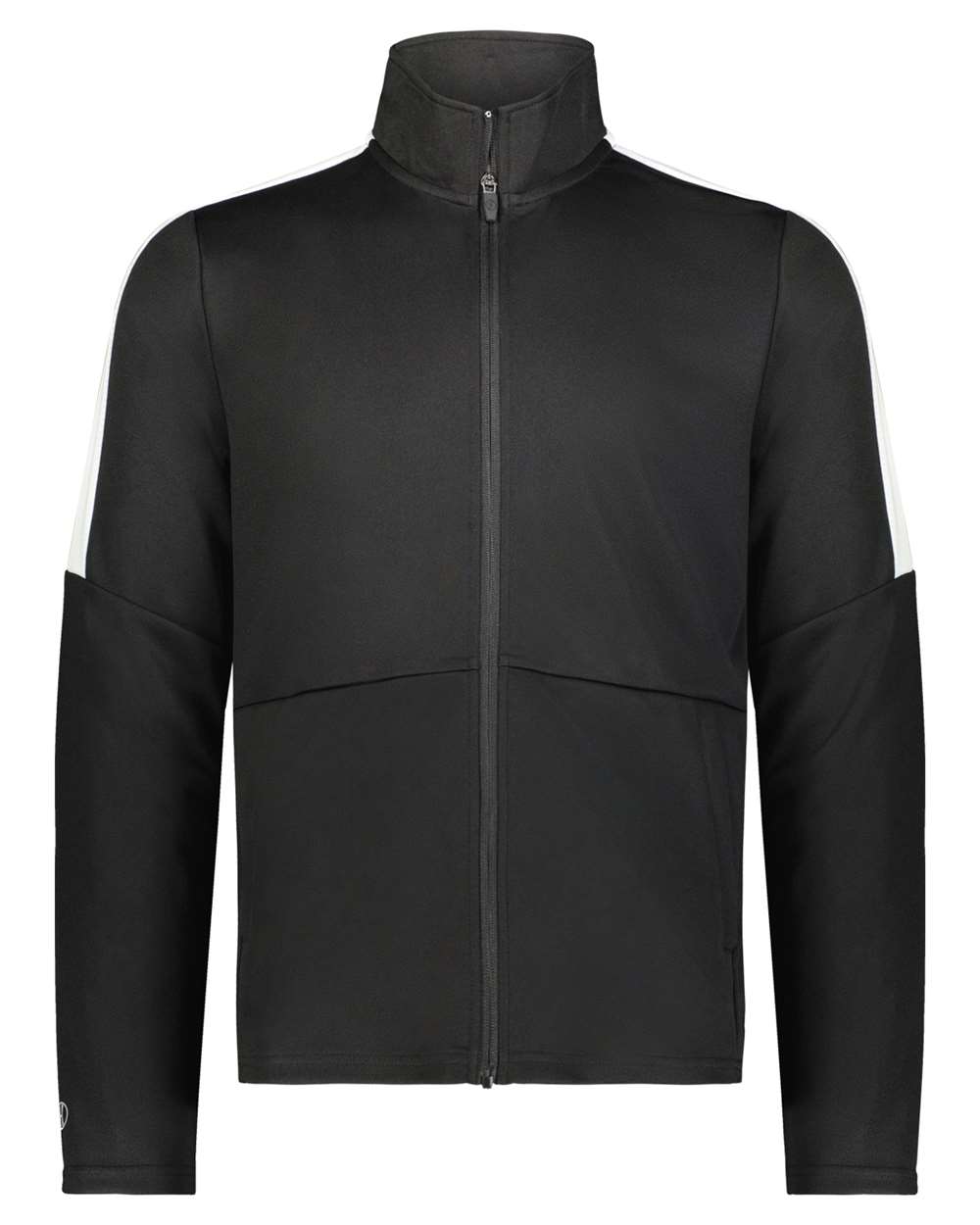 Holloway 223530T | Men's Tall Crosstown Jacket Black/ White Front