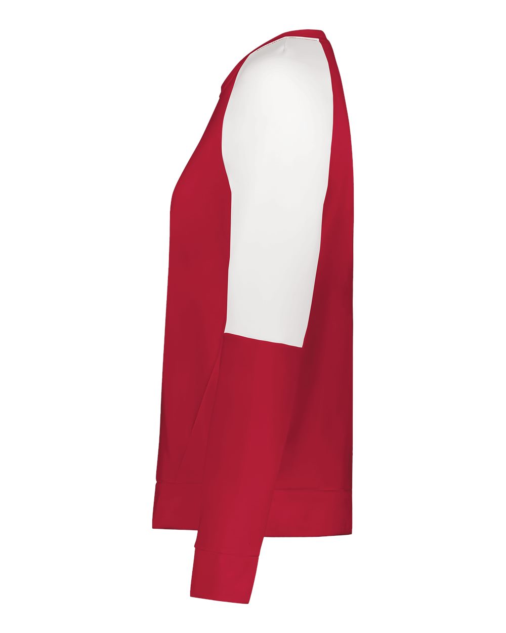 Holloway 223725 | Women's Momentum Team Crewneck Sweatshirt Scarlet/ White DirectSide