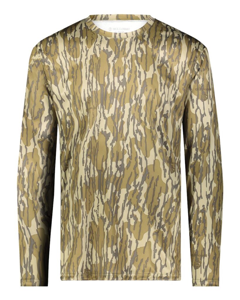 Holloway 222836 | Men's Mossy Oak Momentum Long Sleeve T-Shirt Original Bottomland Front