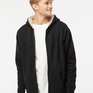 Independent Trading Co. EXP40SHZ | Men's Sherpa-Lined Full-Zip Hooded Sweatshirt Style