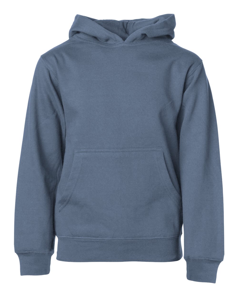 Independent Trading Co. SS4001Y | Youth Midweight Hooded Sweatshirt Storm Blue Front