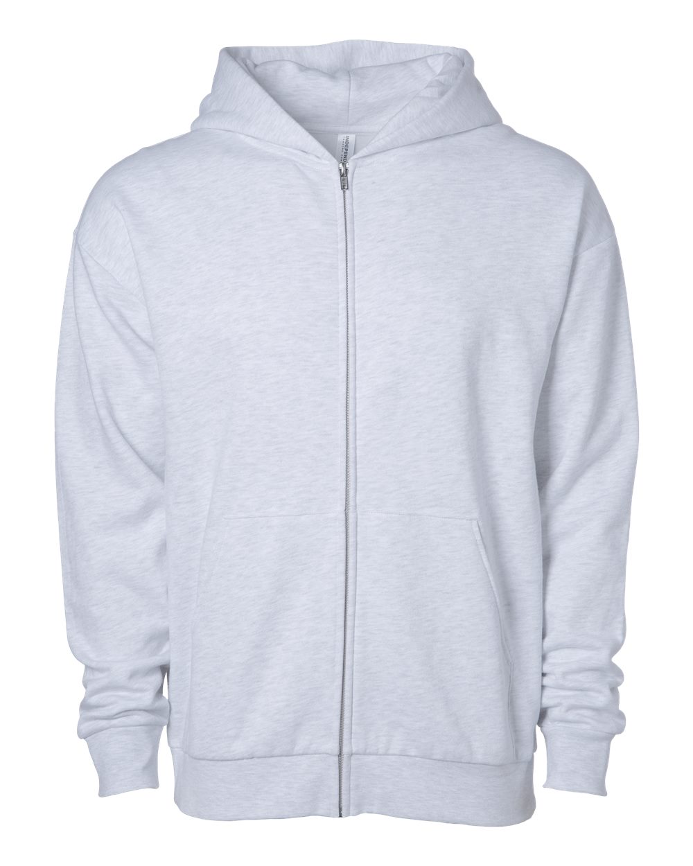 Independent Trading Co. IND280ZIP | Unisex Avenue Midweight Full-Zip Hooded Sweatshirt Ash Heather Front
