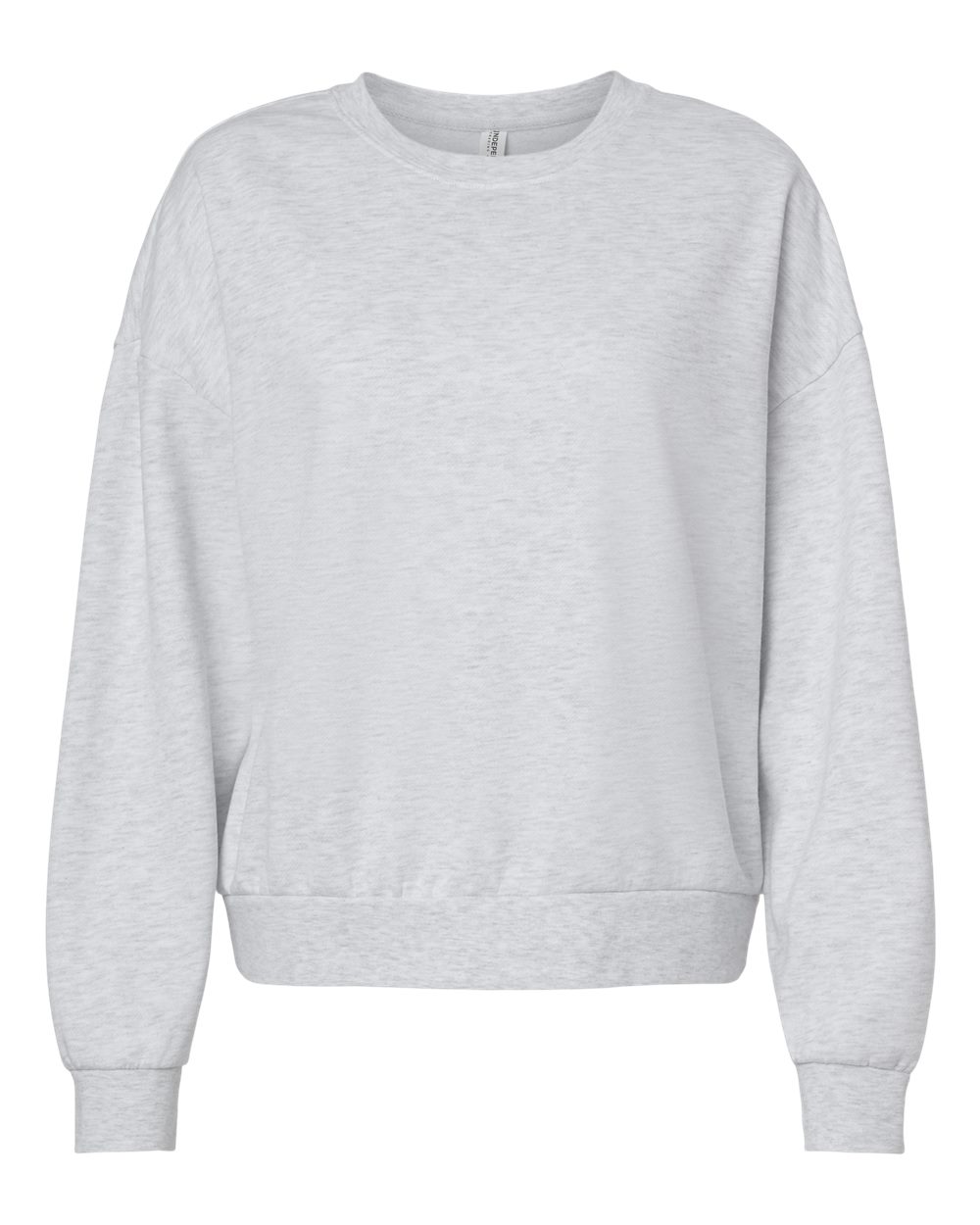 Independent Trading Co. PRM2700 | Women's California Wave Wash Sunday Crewneck Sweatshirt Ash Heather Front