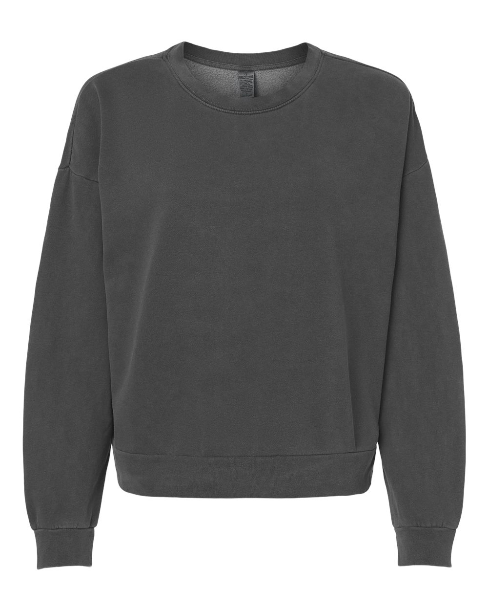 Independent Trading Co. PRM2700 | Women's California Wave Wash Sunday Crewneck Sweatshirt Pigment Black Front