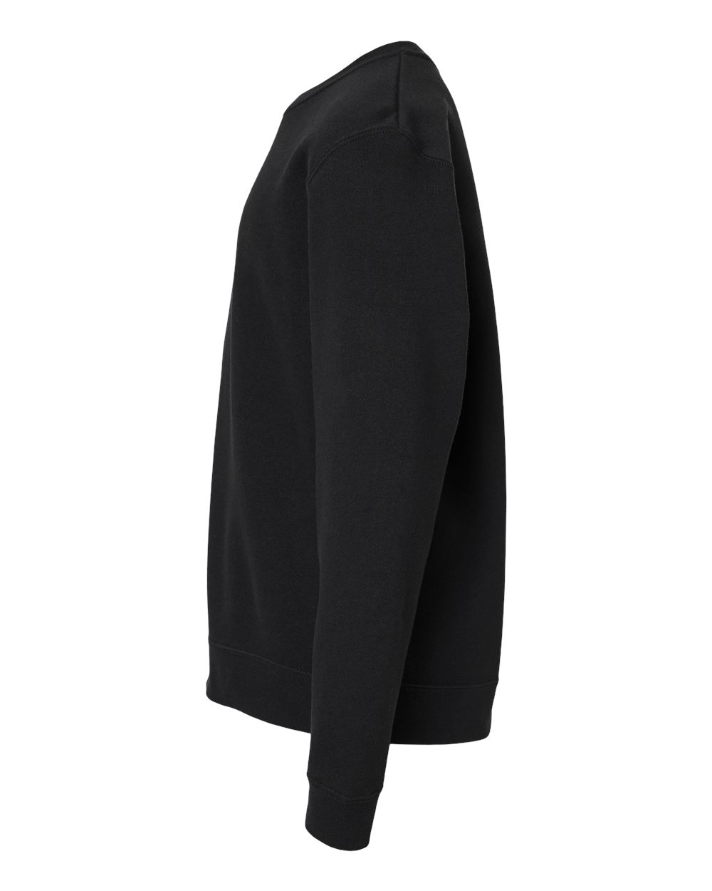 Independent Trading Co. SS3001Y | Youth Midweight Crewneck Sweatshirt Black DirectSide