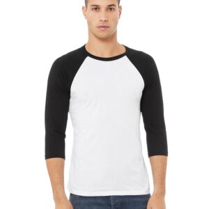 BELLA + CANVAS 3200 | Unisex Three-Quarter Sleeve Baseball Tee Style