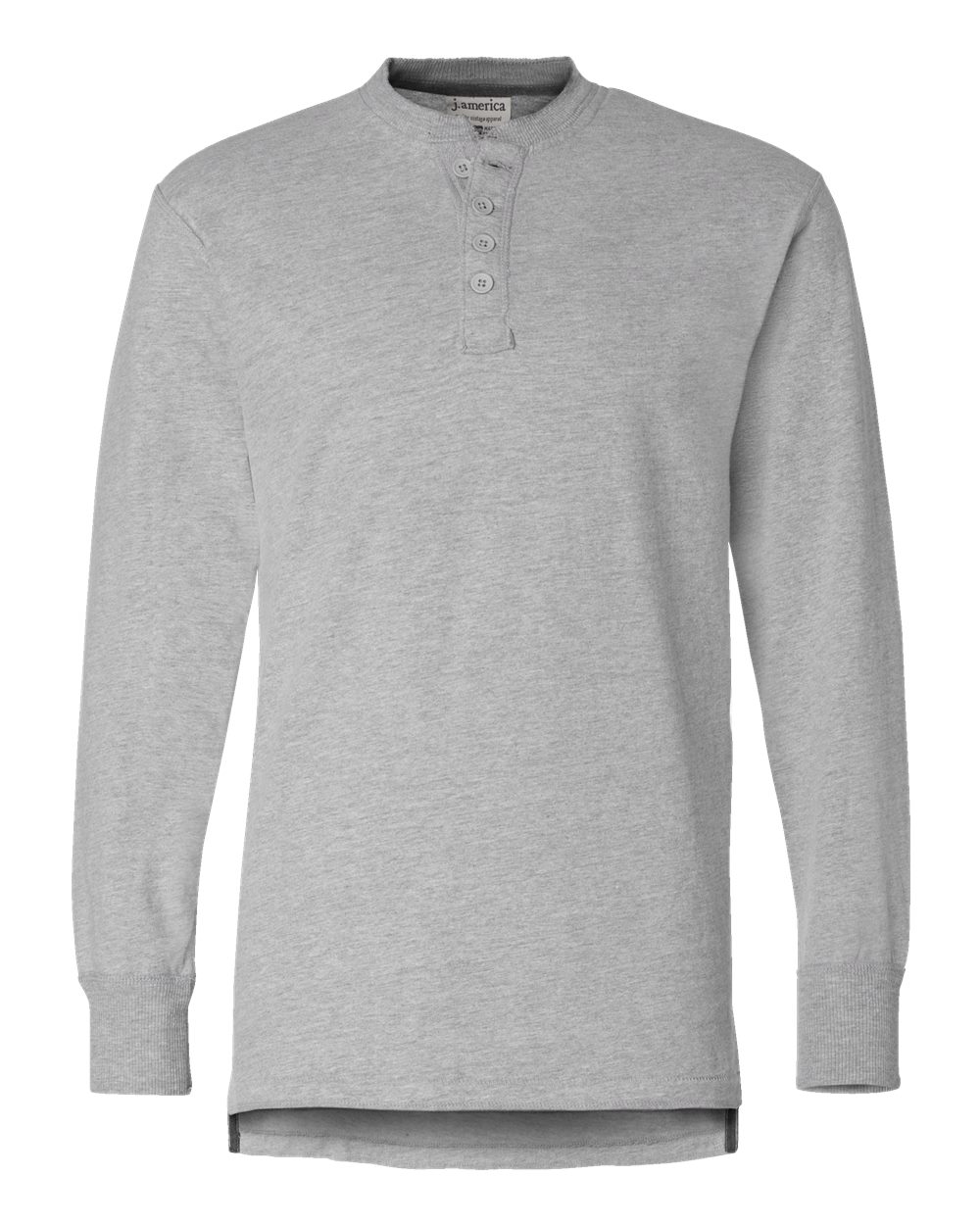 J. America 8244 | Men's Vintage Brushed Jersey Henley Oxford Front