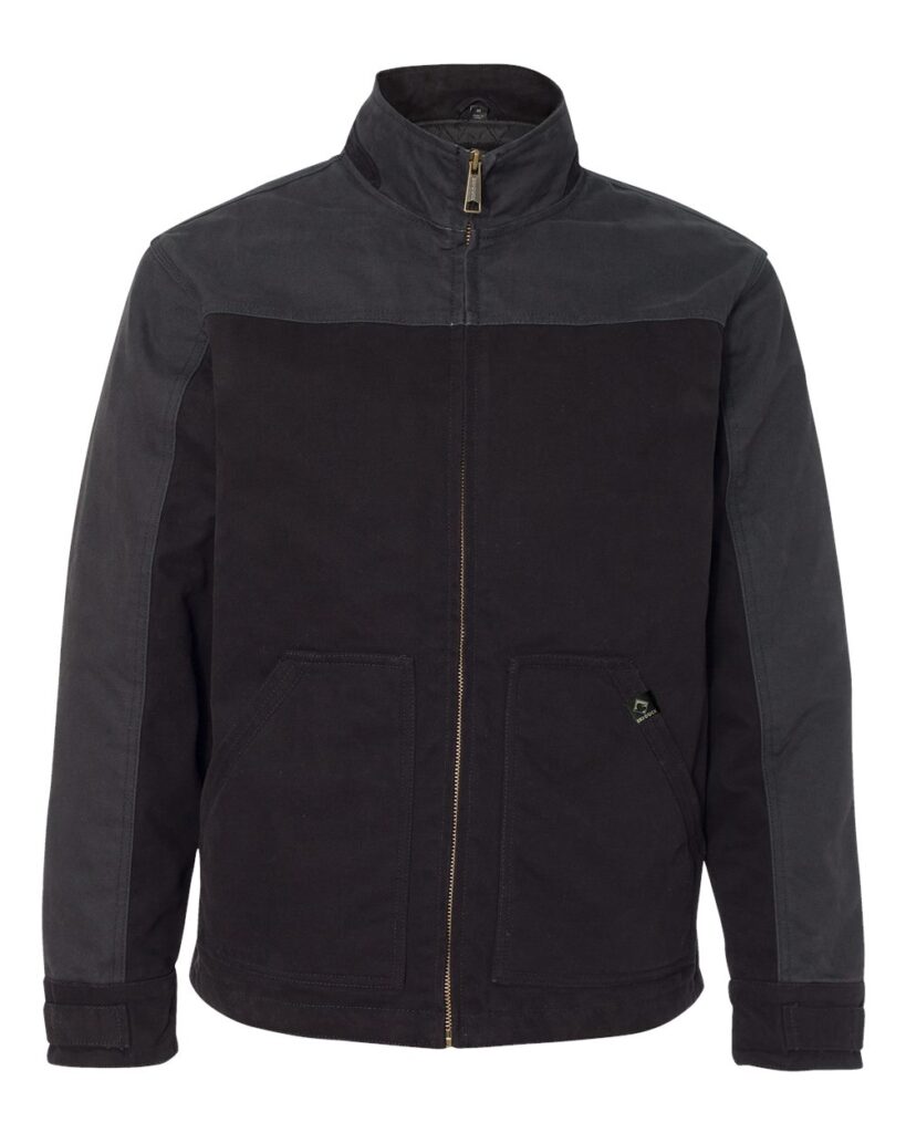 DRI DUCK 5089 | Men's Horizon Boulder Cloth™ Canvas Jacket Black/ Charcoal Front
