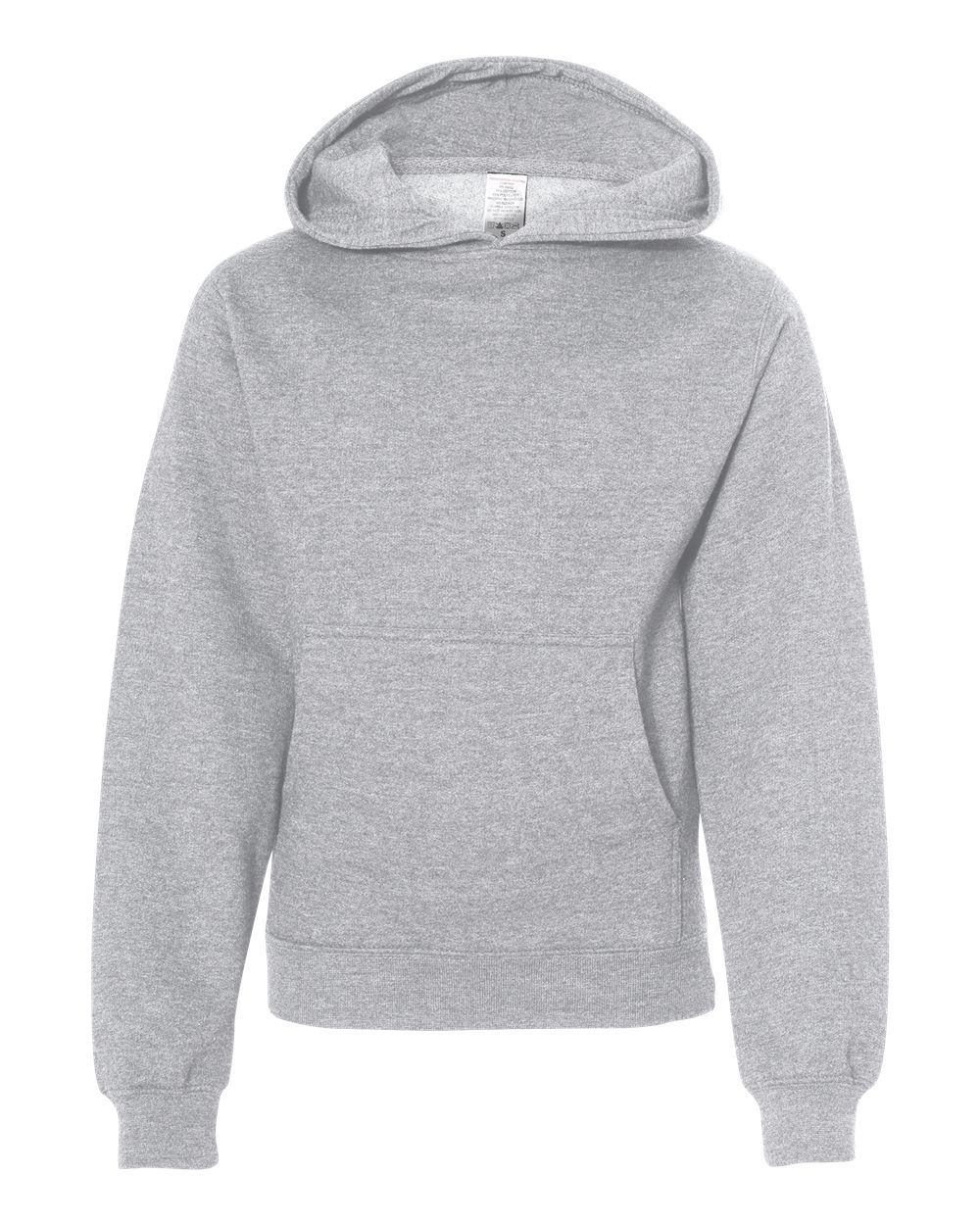 Independent Trading Co. SS4001Y | Youth Midweight Hooded Sweatshirt Grey Heather Front