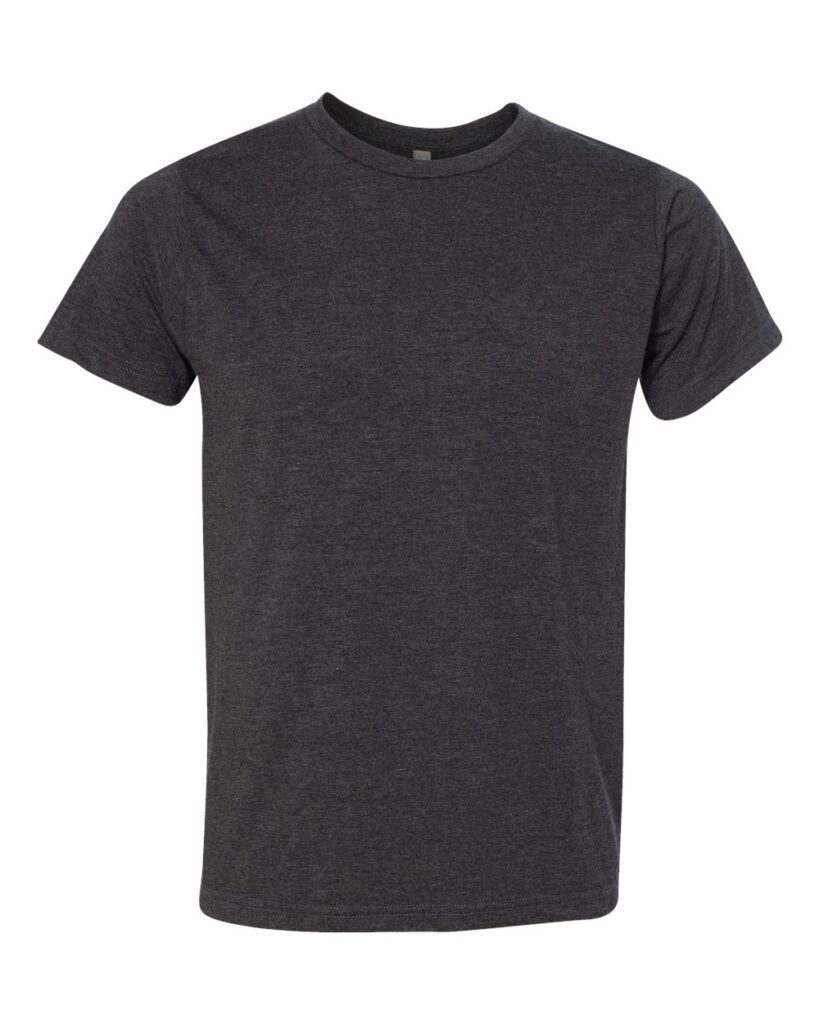 Bayside 5010 | Unisex USA-Made 50/50 Fine Jersey T-Shirt Heather Charcoal Front