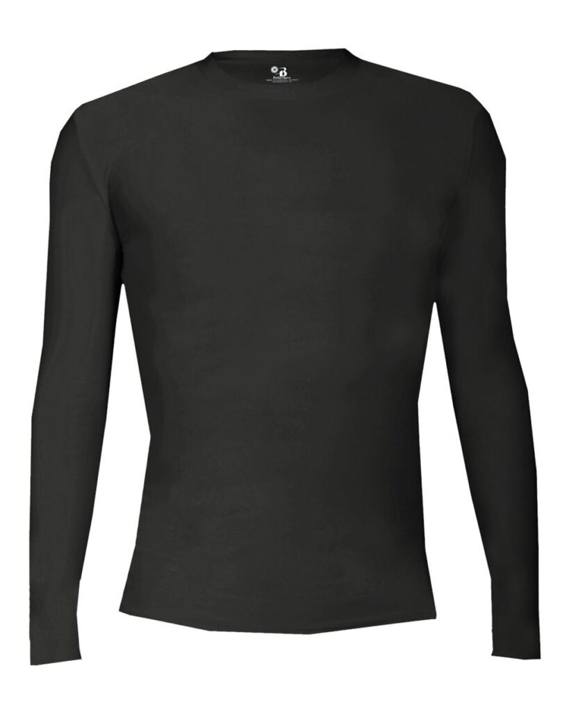 Badger 4605 | Men's Pro-Compression Long Sleeve T-Shirt Black Front