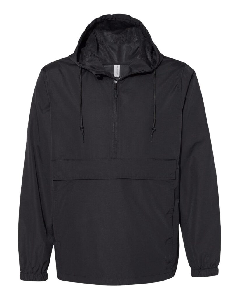Independent Trading Co. EXP94NAW | Men's Nylon Anorak Black Front