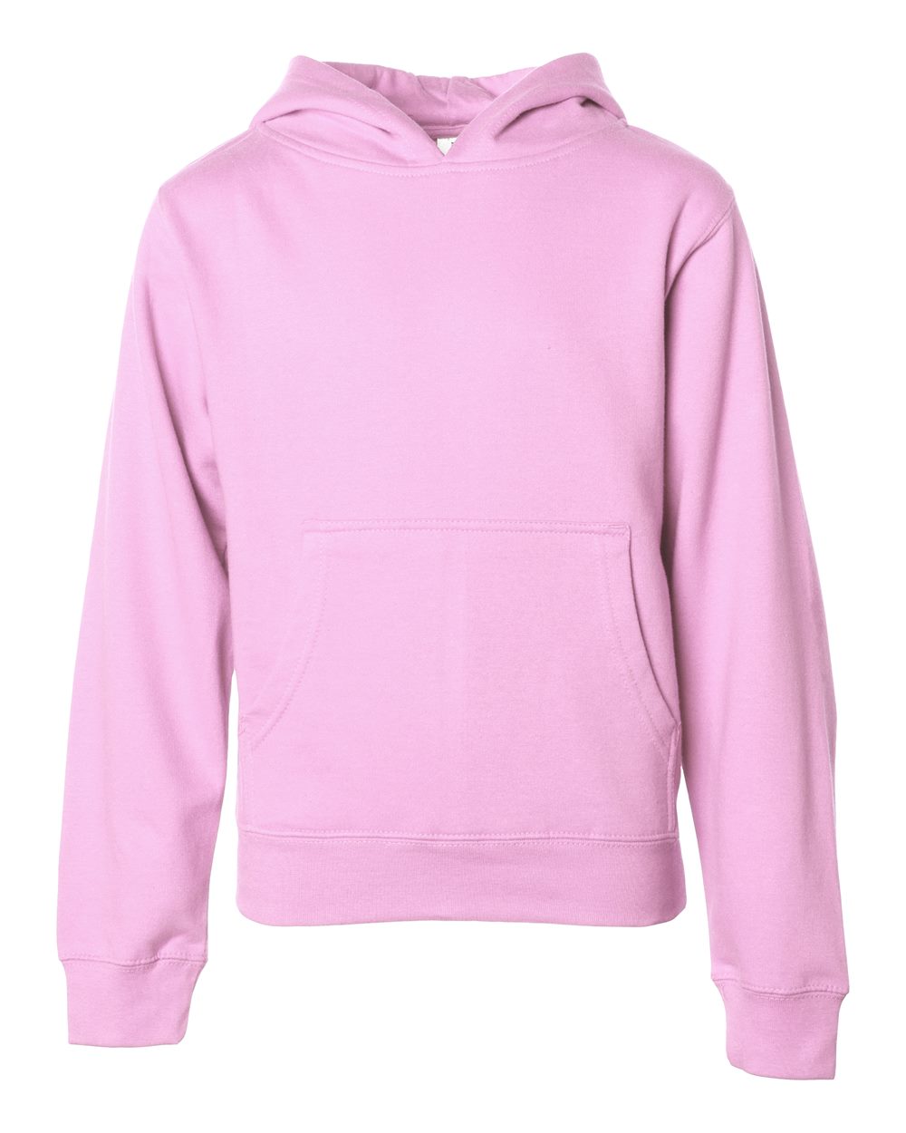 Independent Trading Co. SS4001Y | Youth Midweight Hooded Sweatshirt Light Pink Front