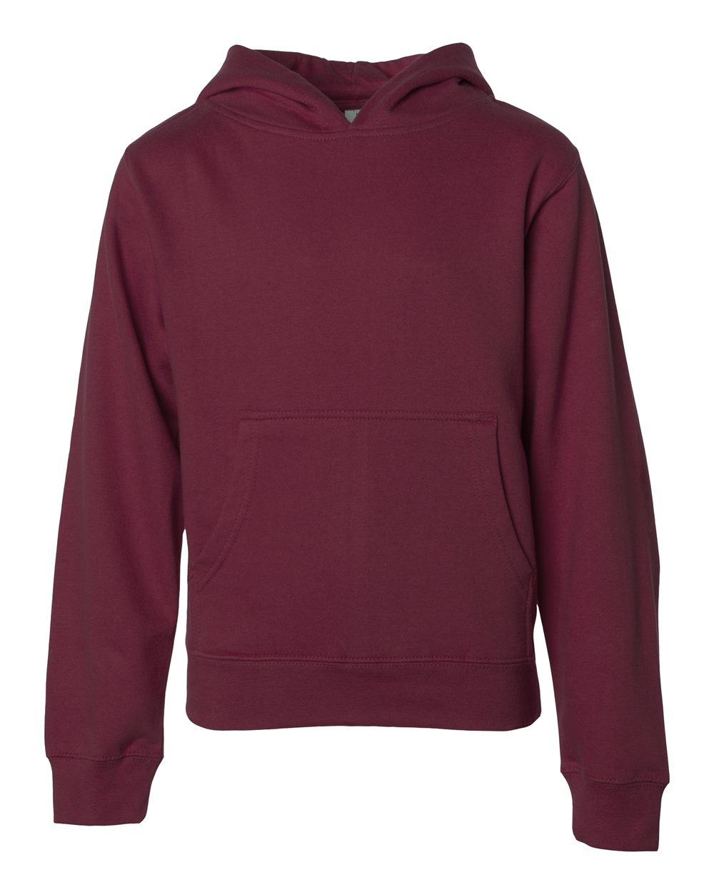 Independent Trading Co. SS4001Y | Youth Midweight Hooded Sweatshirt Maroon Front