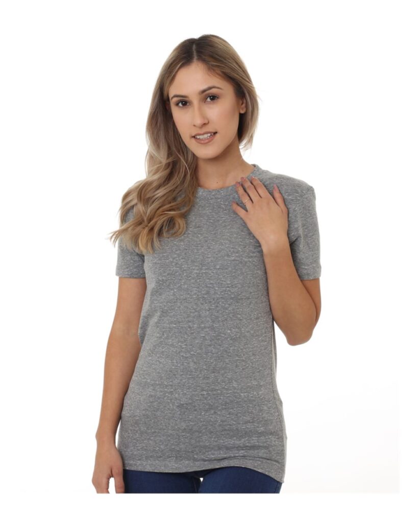 Bayside 5810 | Women's USA-Made Triblend T-Shirt Tri Athletic Grey Front