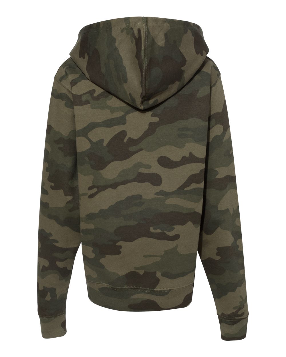 Independent Trading Co. SS4001Y | Youth Midweight Hooded Sweatshirt Forest Camo Back