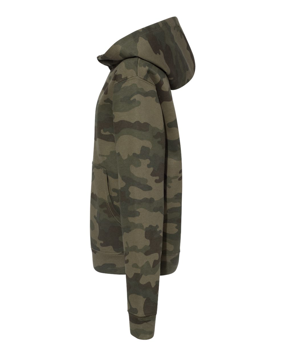 Independent Trading Co. SS4001Y | Youth Midweight Hooded Sweatshirt Forest Camo DirectSide