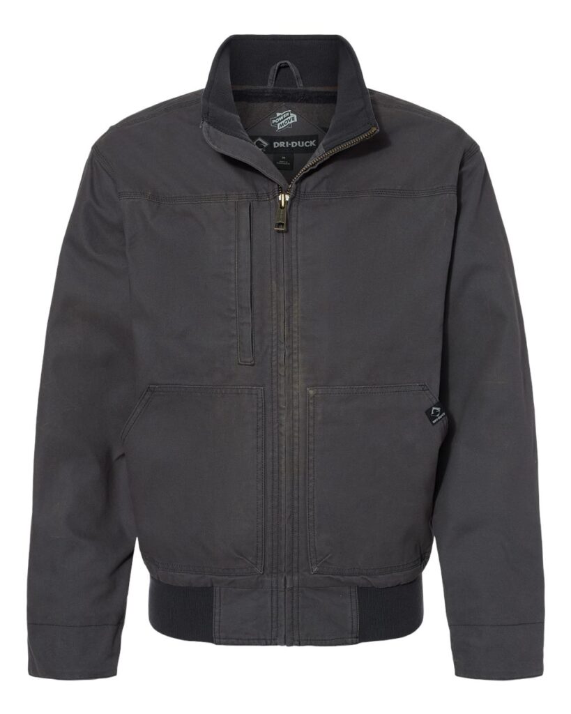 DRI DUCK 5032 | Men's Force Power Move Bomber Jacket Charcoal Front
