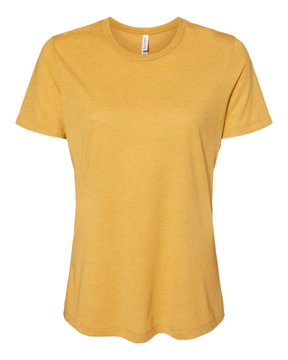 BELLA + CANVAS 6413 | Women’s Relaxed Fit Triblend Tee Mustard Triblend Front